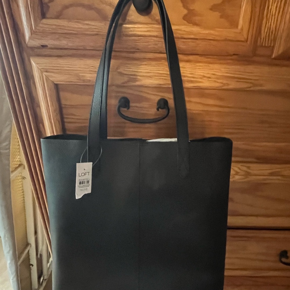 Loft leather tote